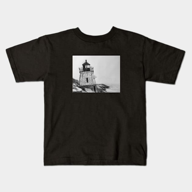 Lighthouse Kids T-Shirt by AmEKo